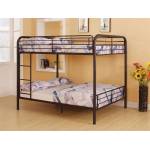 Bristol Dark Brown Metal Full/Full Bunk Bed